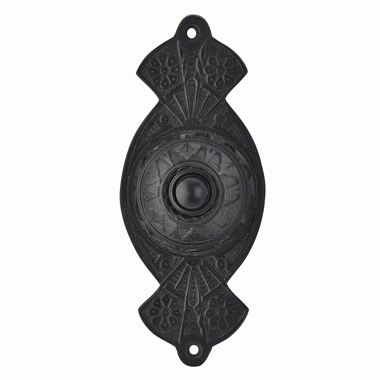 5 5/8 Inch Art Nouveau Flower Doorbell (Oil Rubbed Bronze Finish) COPPER MOUNTAIN HARDWARE