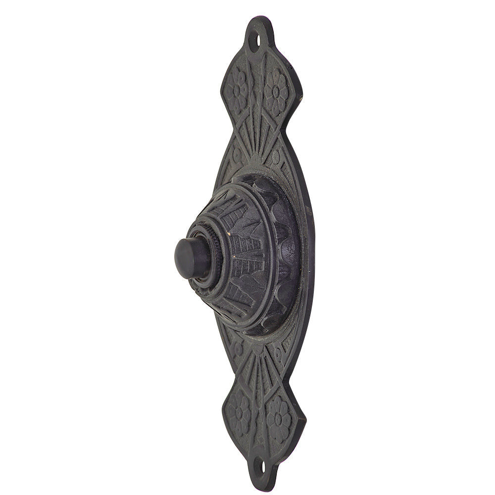 5 5/8 Inch Art Nouveau Flower Doorbell (Oil Rubbed Bronze Finish) COPPER MOUNTAIN HARDWARE