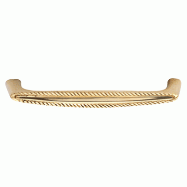 5 1/2 Inch Overall (5 Inch c-c) Solid Brass Georgian Roped Style Pull