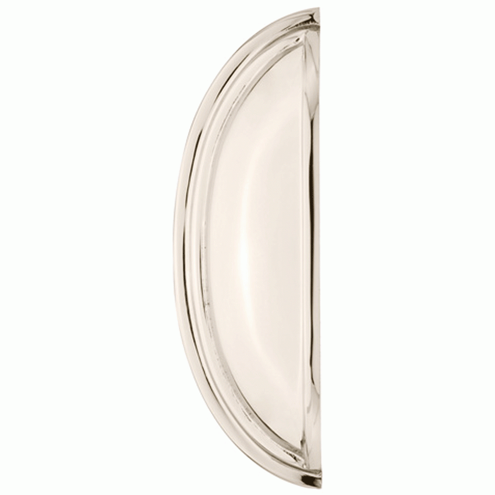 5 1/4 Inch (4 Inch c-c) Solid Brass Cup Pull (Polished Nickel Finish) EMTEK