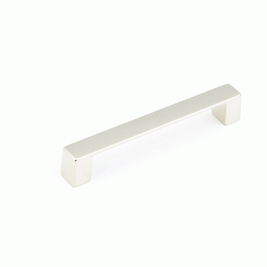 5 3/8 Inch (5 Inch c-c) Classico Smooth Cabinet Pull (Brushed Nickel Finish) SCHAUB