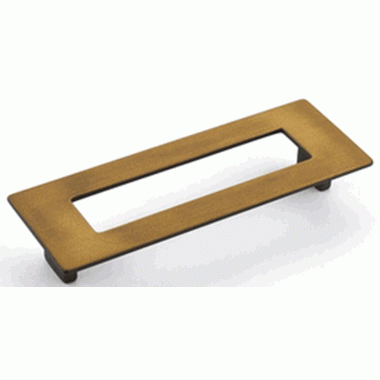 5 7/8 Inch (5 Inch c-c) Finestrino Rectangle Pull (Burnished Brass Finish) SCHAUB