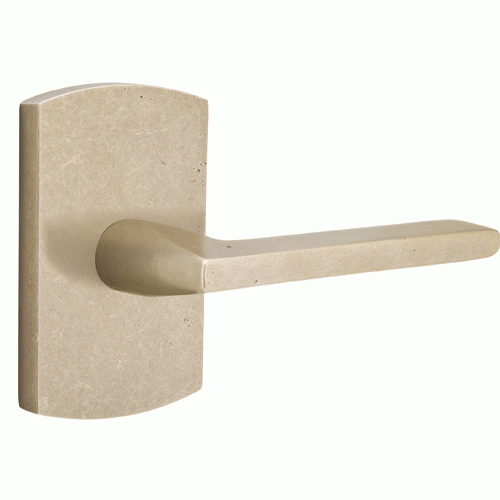 Emtek Solid Brass Sandcast Lariat Lever With Rounded Rectangular Rosette EMTEK