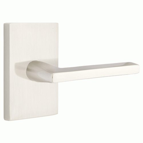 Emtek Solid Brass Helios Lever With Modern Rectangular Rosette (Several Finish Options) EMTEK