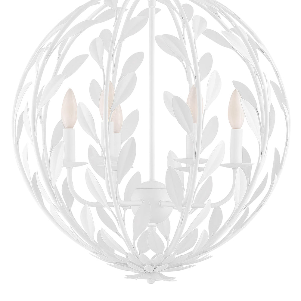 Crystorama Crystorama Broche 6 Light Matte White Chandelier