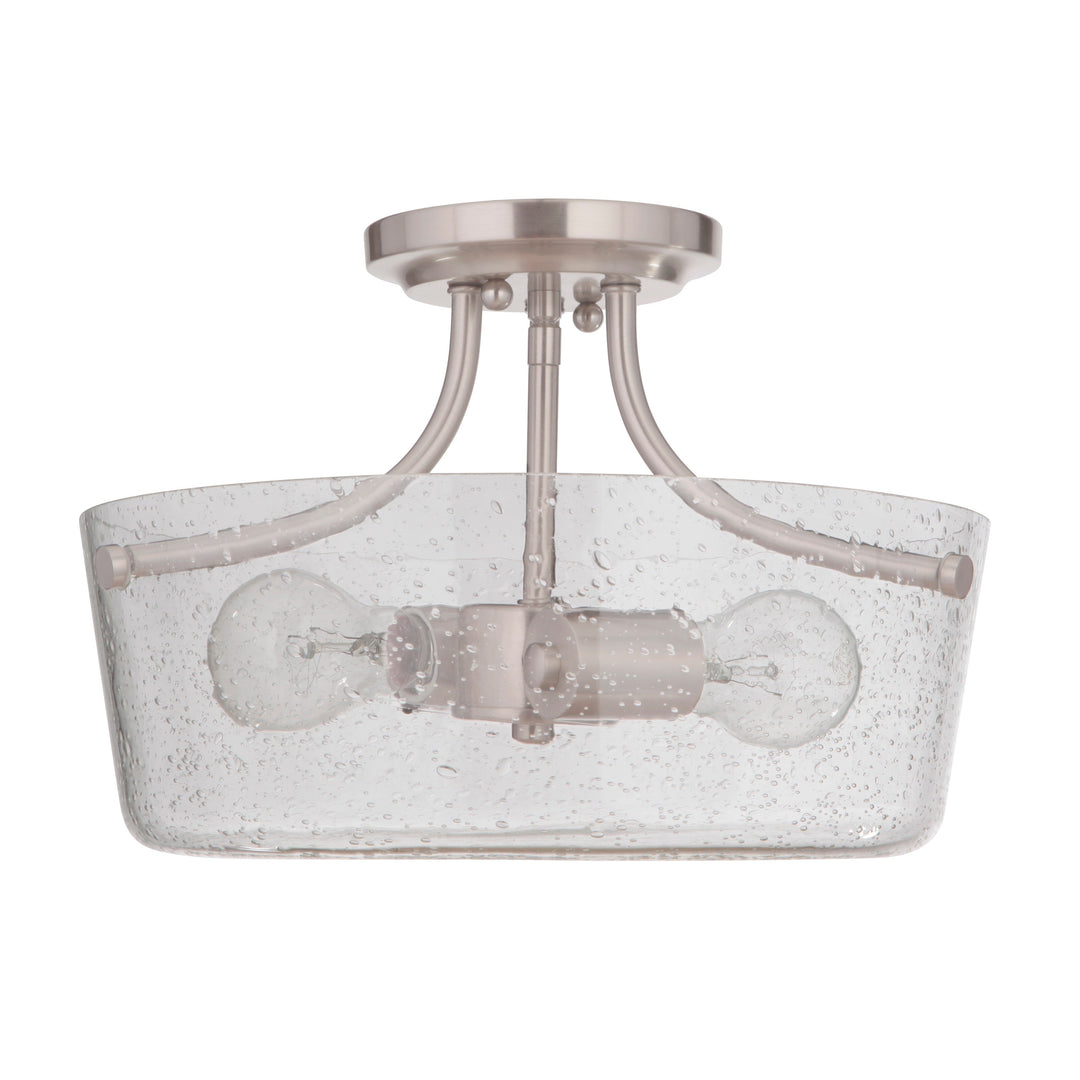 Tyler 2 Light Semi Flush in Brushed Polished Nickel CRAFTMADE