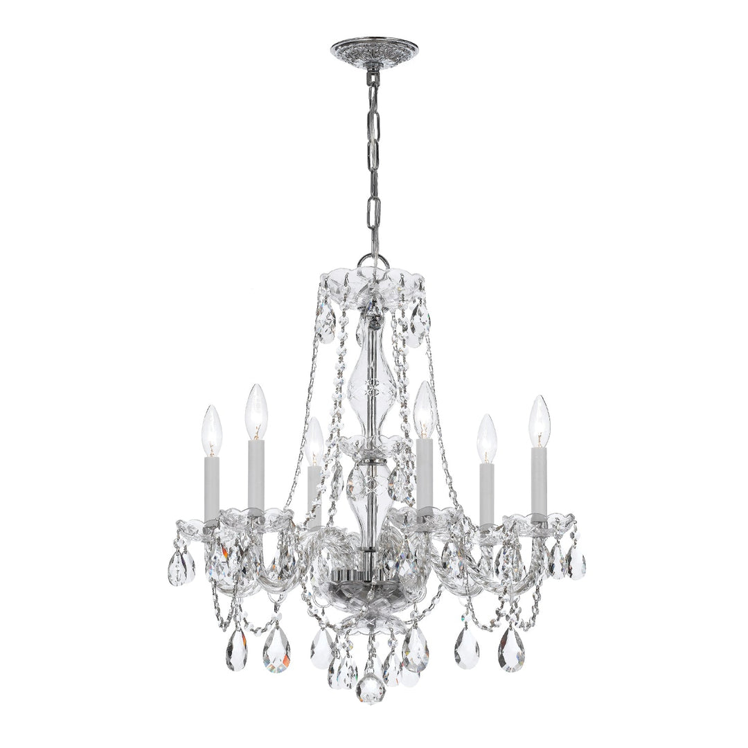 Crystorama Crystorama Traditional Crystal 6 Light Spectra Crystal Polished Chrome Chandelier