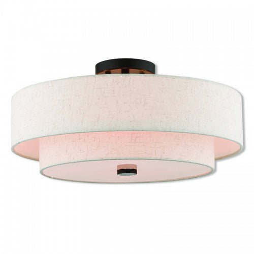 4 Light English Bronze Ceiling Mount Livex