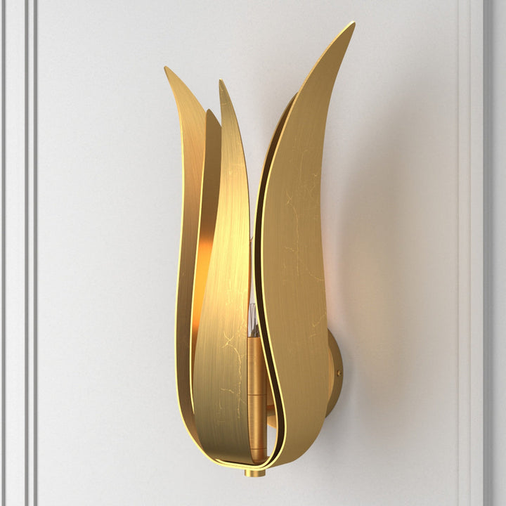 Crystorama Crystorama Broche 1 Light Antique Gold Sconce