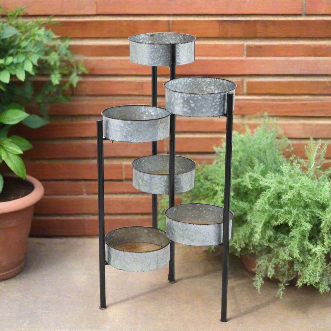 Carina 6 Pot Metal Folding Plant Stand CHEUNGS