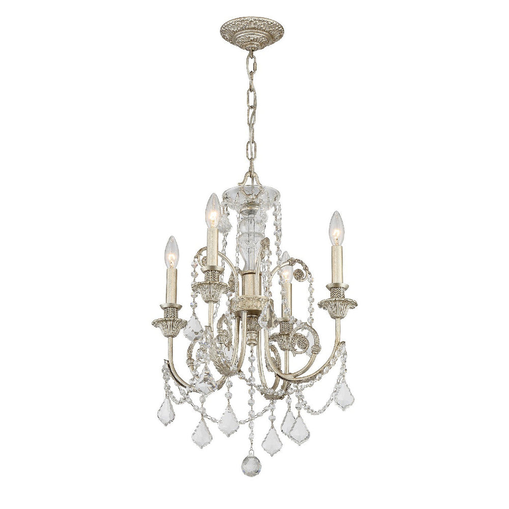 Crystorama Crystorama Regis 4 Light Spectra Crystal Olde Silver Chandelier
