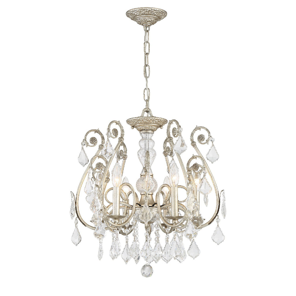 Crystorama Crystorama Regis 6 Light Spectra Crystal Olde Silver Chandelier