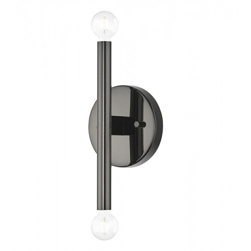 2 Light Black Chrome ADA Sconce Livex