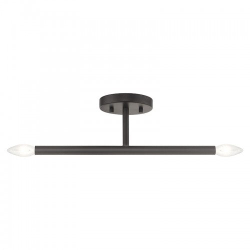 2 Light Bronze Semi-Flush Livex