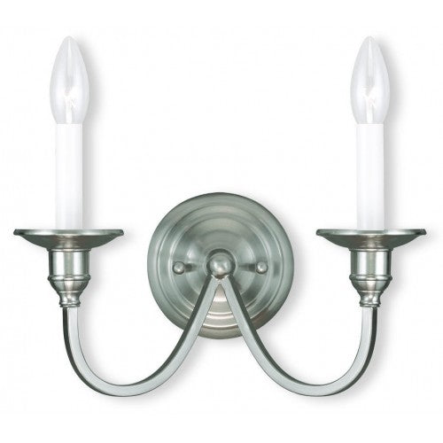 2 Light Brushed Nickel Wall Sconce Livex