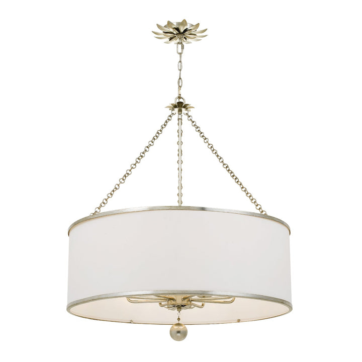 Crystorama Crystorama Broche 8 Light Antique Silver Chandelier