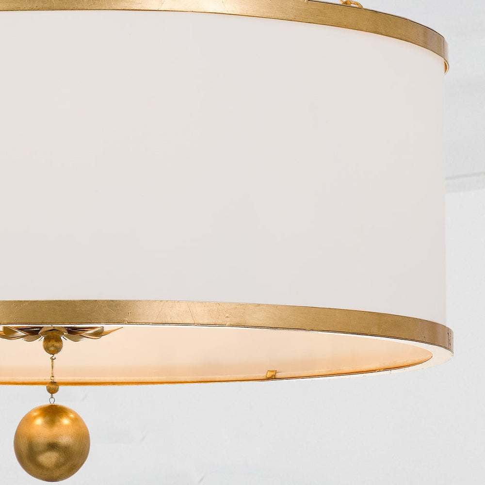 Crystorama Crystorama Broche 6 Light Antique Gold Chandelier