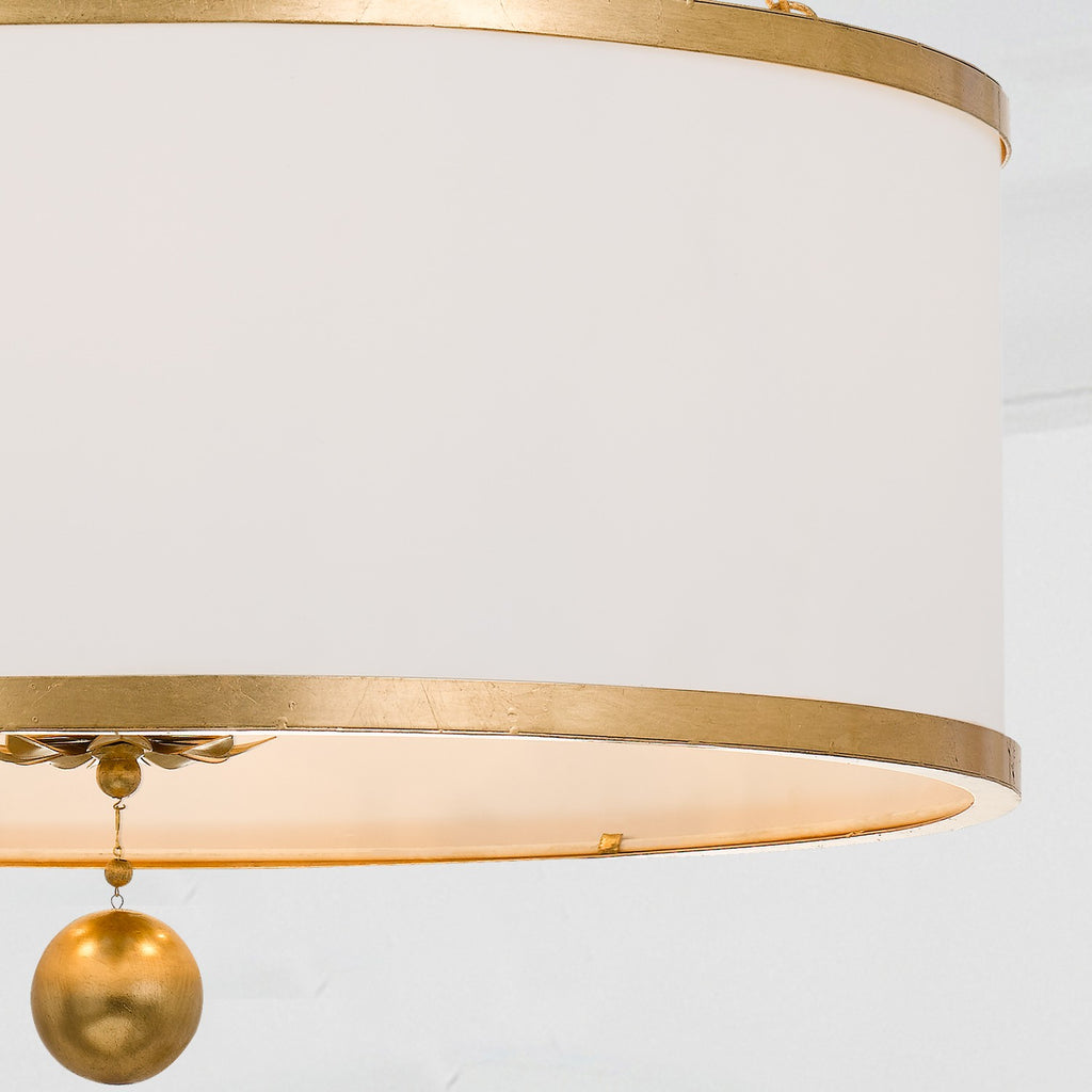 Crystorama Crystorama Broche 6 Light Antique Gold Chandelier