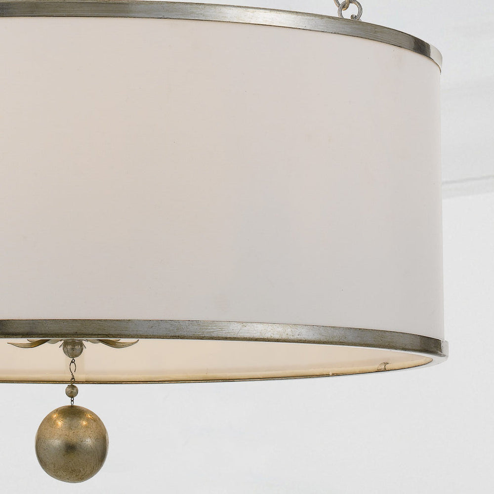 Crystorama Crystorama Broche 6 Light Antique Silver Chandelier