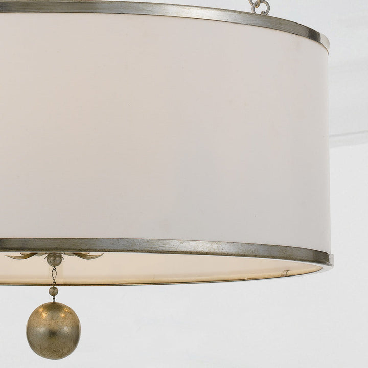 Crystorama Crystorama Broche 6 Light Antique Silver Chandelier