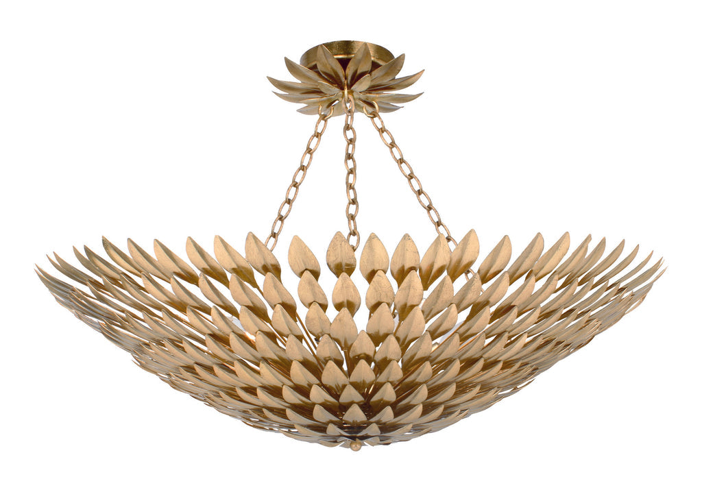 Crystorama Crystorama Broche 8 Light Antique Gold Chandelier