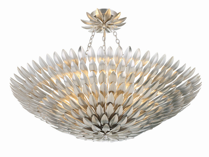 Crystorama Crystorama Broche 8 Light Antique Silver Chandelier