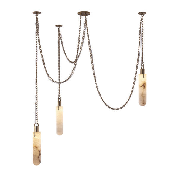 Flint 3 Light LED Multi-Drop Pendant Kalco