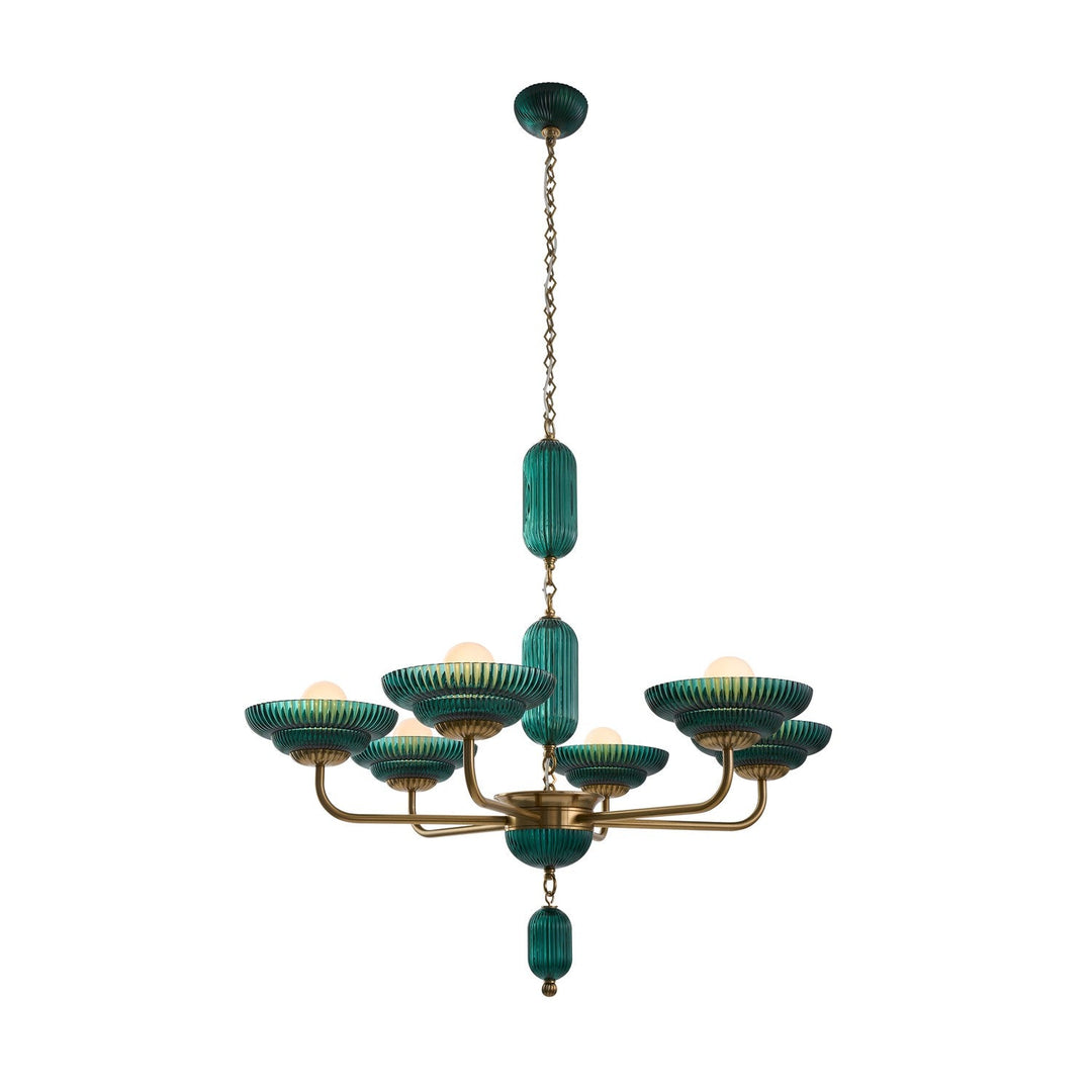 Verde 6 Lt Chandelier Kalco