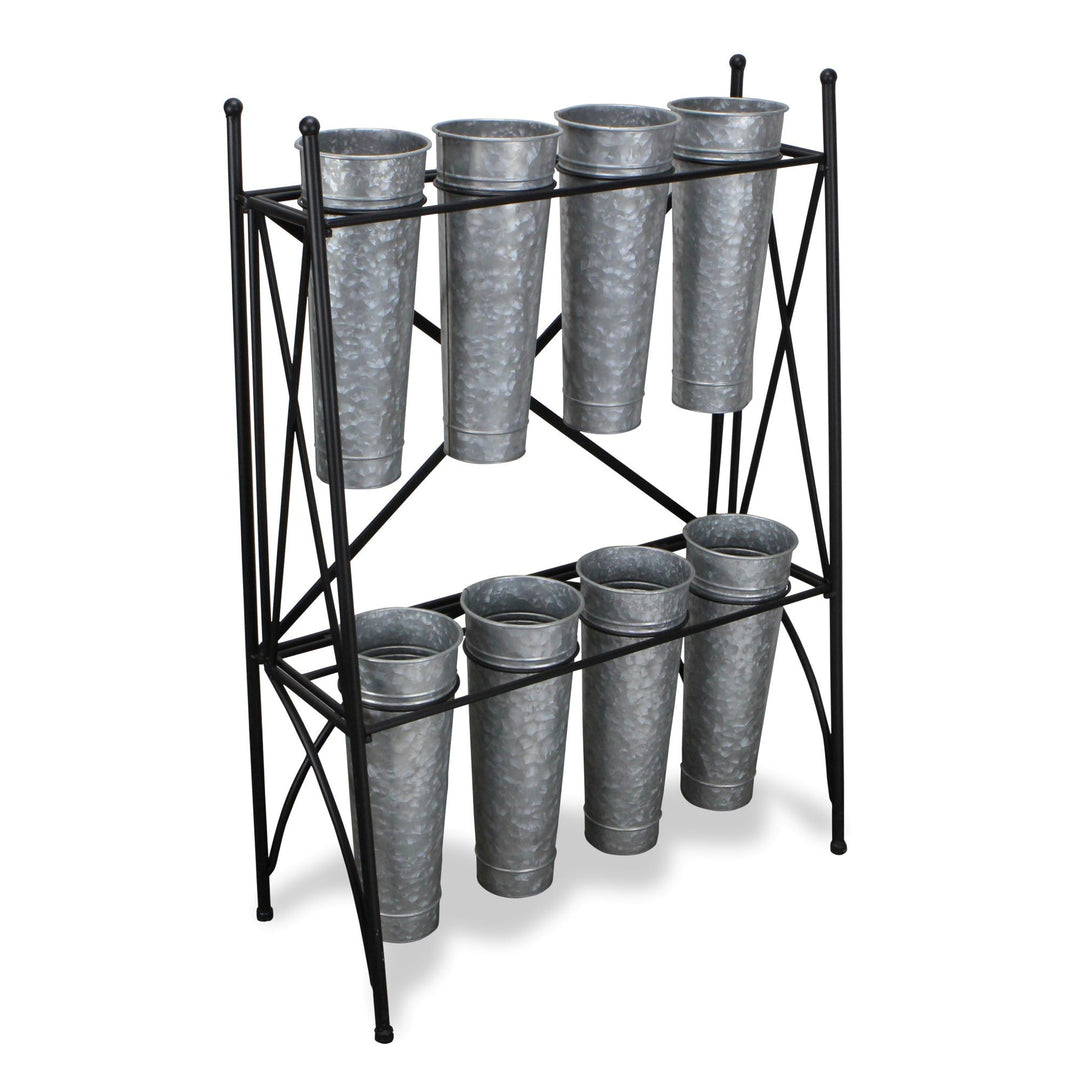 Kora 8 Pot Folding Metal Plant Stand CHEUNGS