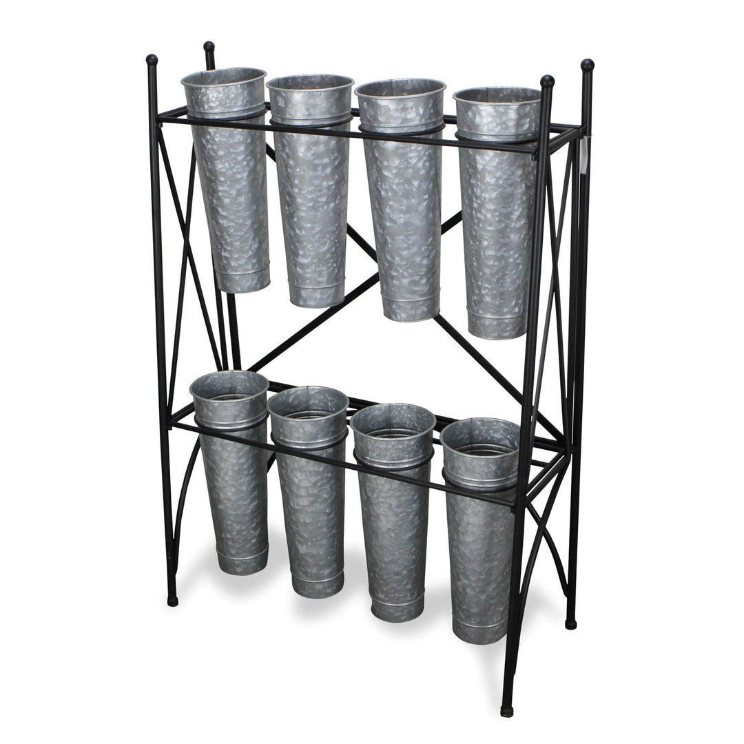 Kora 8 Pot Folding Metal Plant Stand CHEUNGS