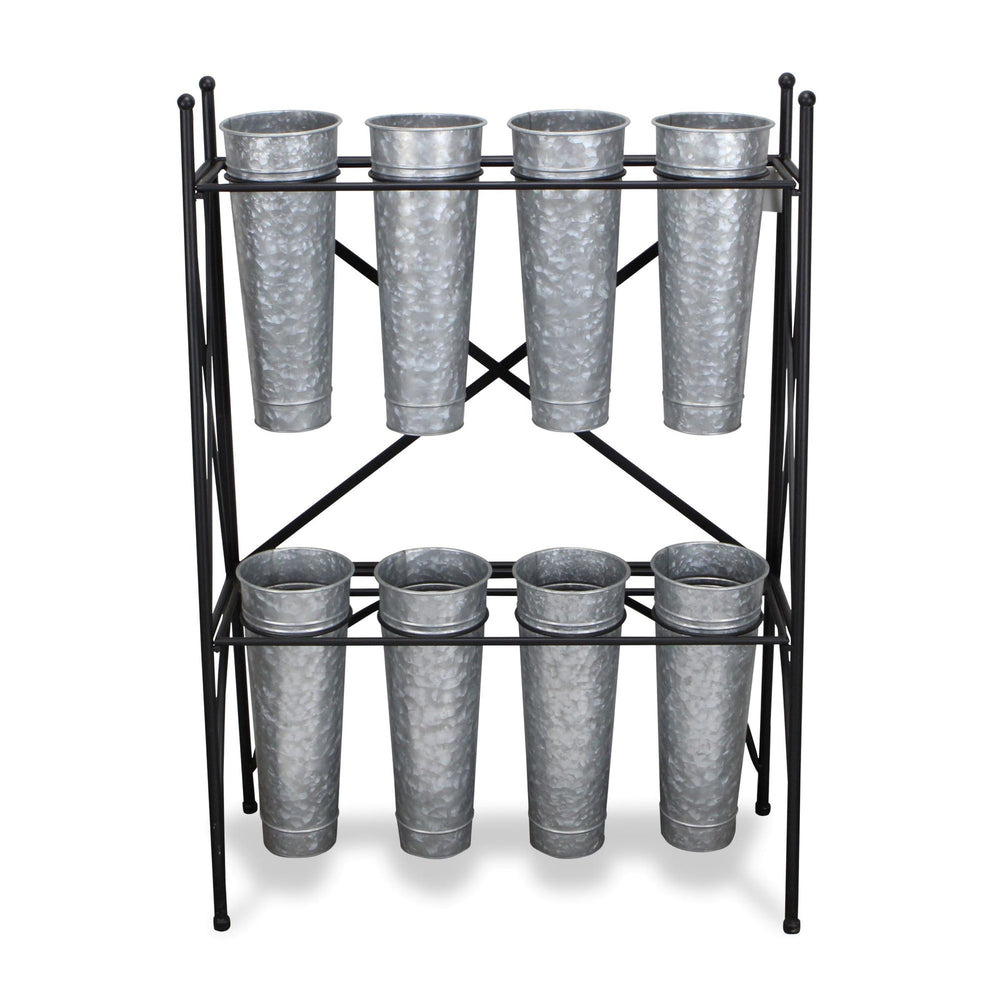 Kora 8 Pot Folding Metal Plant Stand CHEUNGS