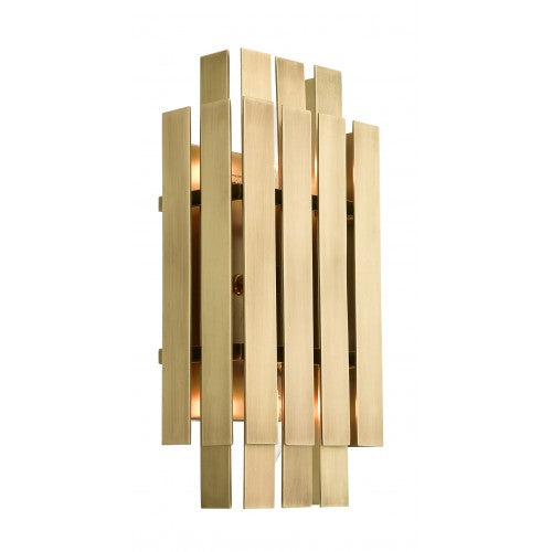 2 Light Natural Brass ADA Wall Sconce Livex