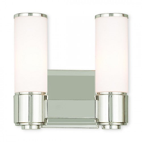 2 Light Polished Nickel Wall Sconce/ Bath Light Livex