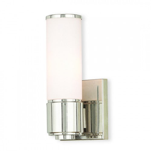 1 Light Polished Nickel Wall Sconce/ Bath Light Livex