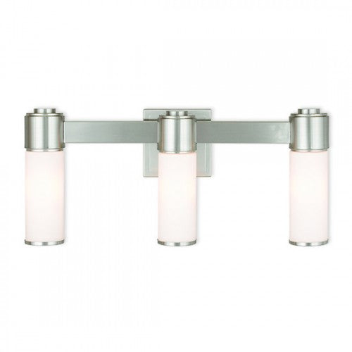 3 Light Brushed Nickel Wall Sconce/ Bath Light Livex