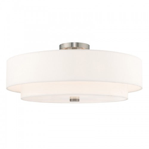 5 Light Brushed Nickel Ceiling Mount Livex