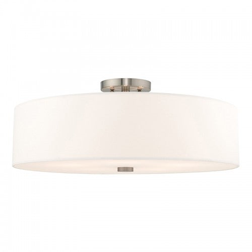 5 Light Brushed Nickel Ceiling Mount Livex