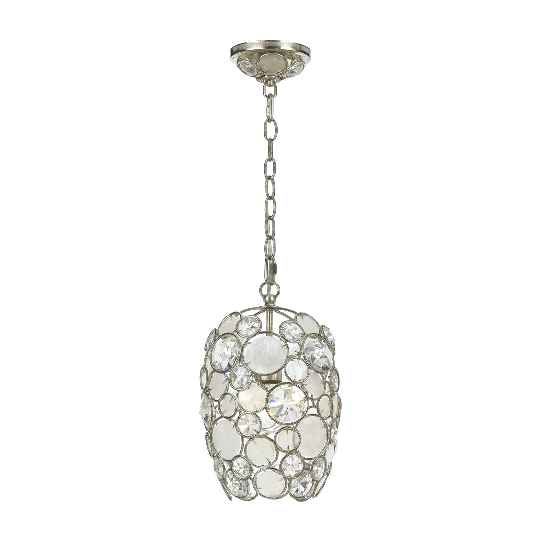 Palla 1 Light Antique Silver Mini Pendant Crystorama