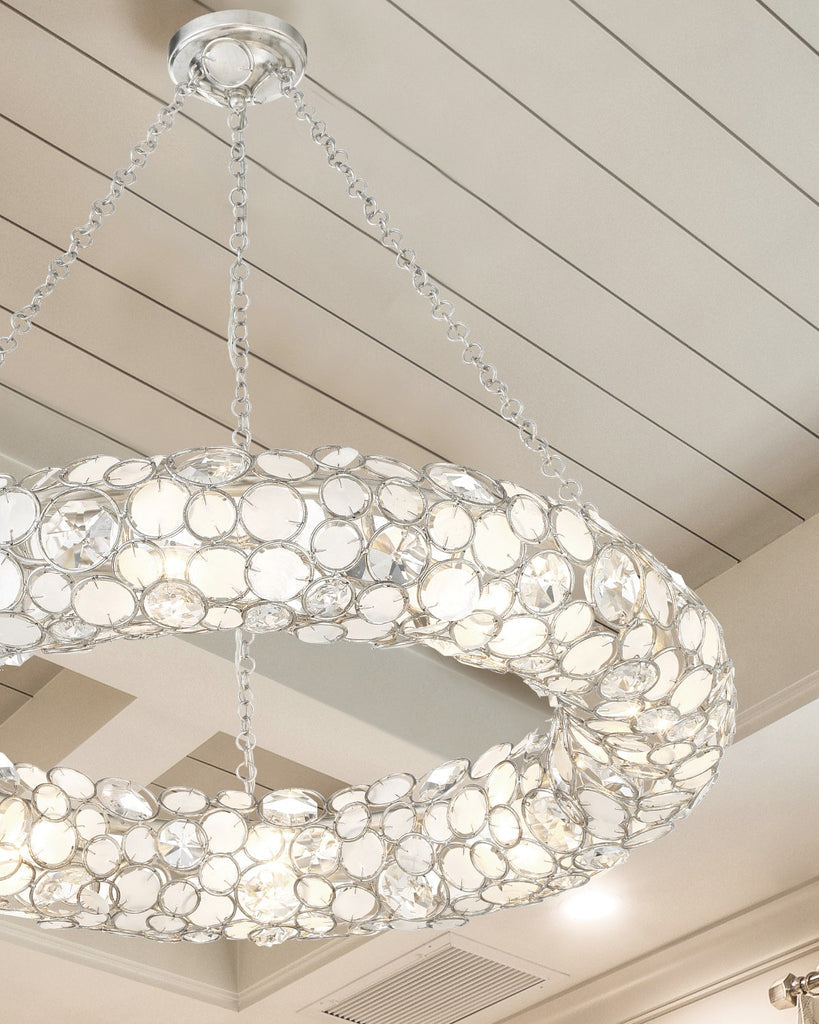 Crystorama Crystorama Palla 8 Light Antique Silver Chandelier