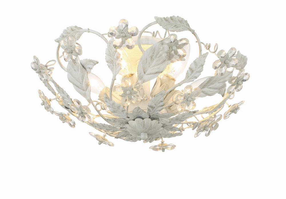 Paris Market 6 Light Antique White Semi Flush Mount Crystorama