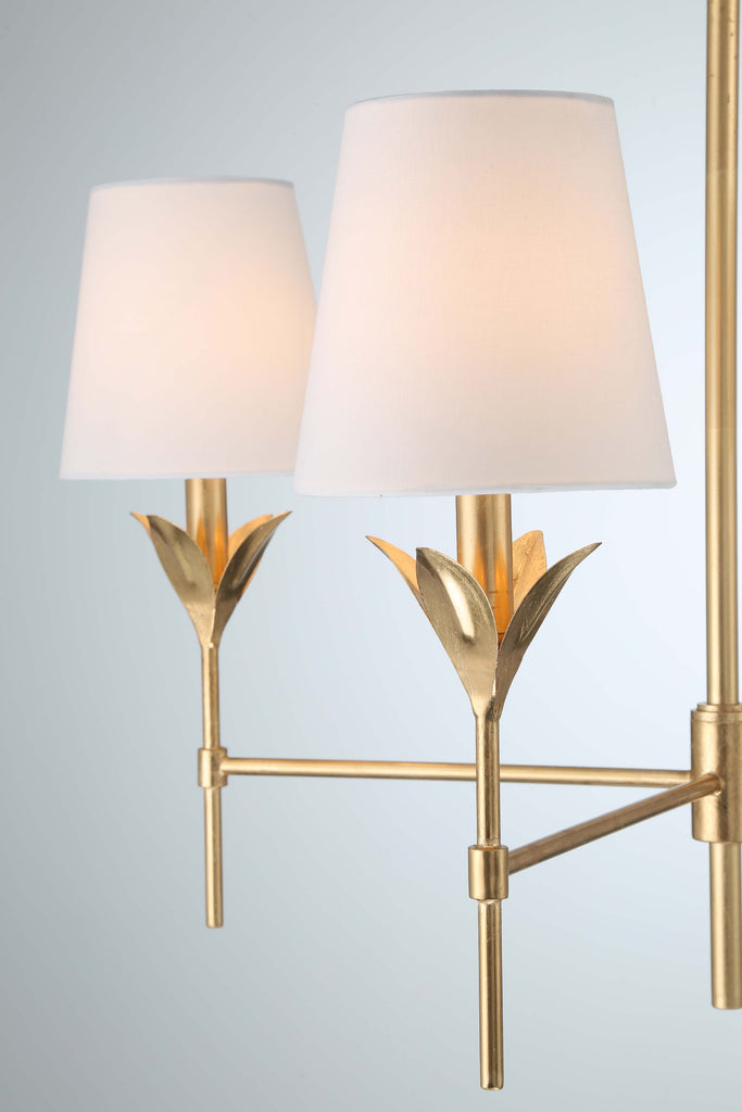 Crystorama Crystorama Broche 4 Light Antique Gold Chandelier