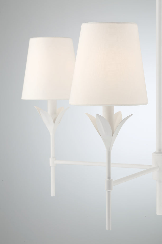 Crystorama Crystorama Broche 4 Light Matte White Chandelier
