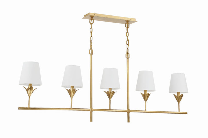Crystorama Crystorama Broche 5 Light Antique Gold Chandelier