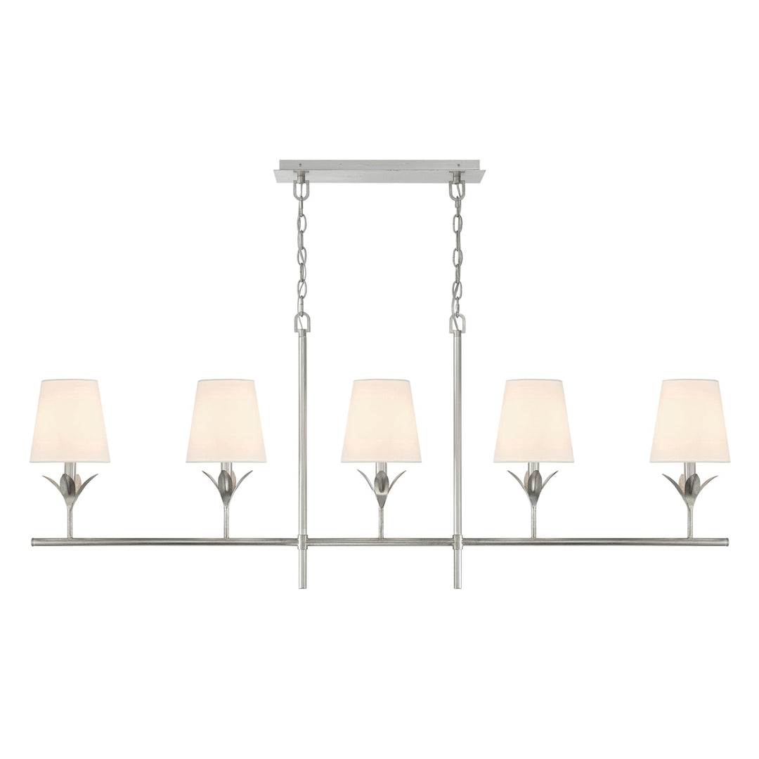 Crystorama Crystorama Broche 5 Light Antique Silver Chandelier