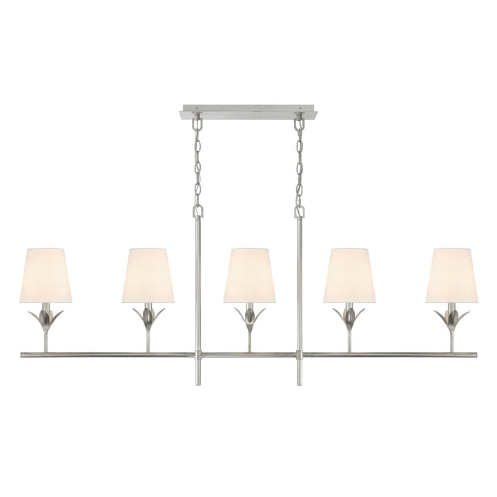 Crystorama Crystorama Broche 5 Light Antique Silver Chandelier