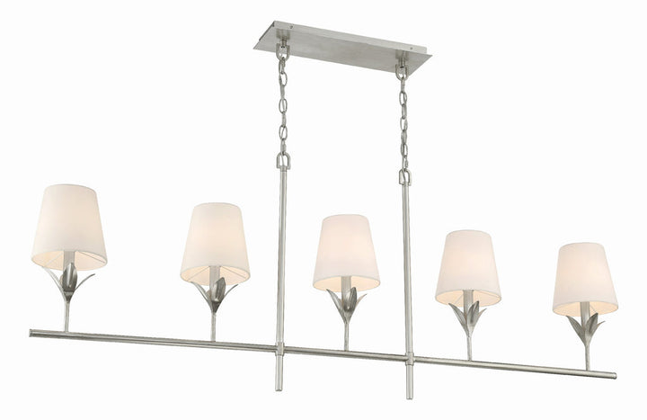 Crystorama Crystorama Broche 5 Light Antique Silver Chandelier