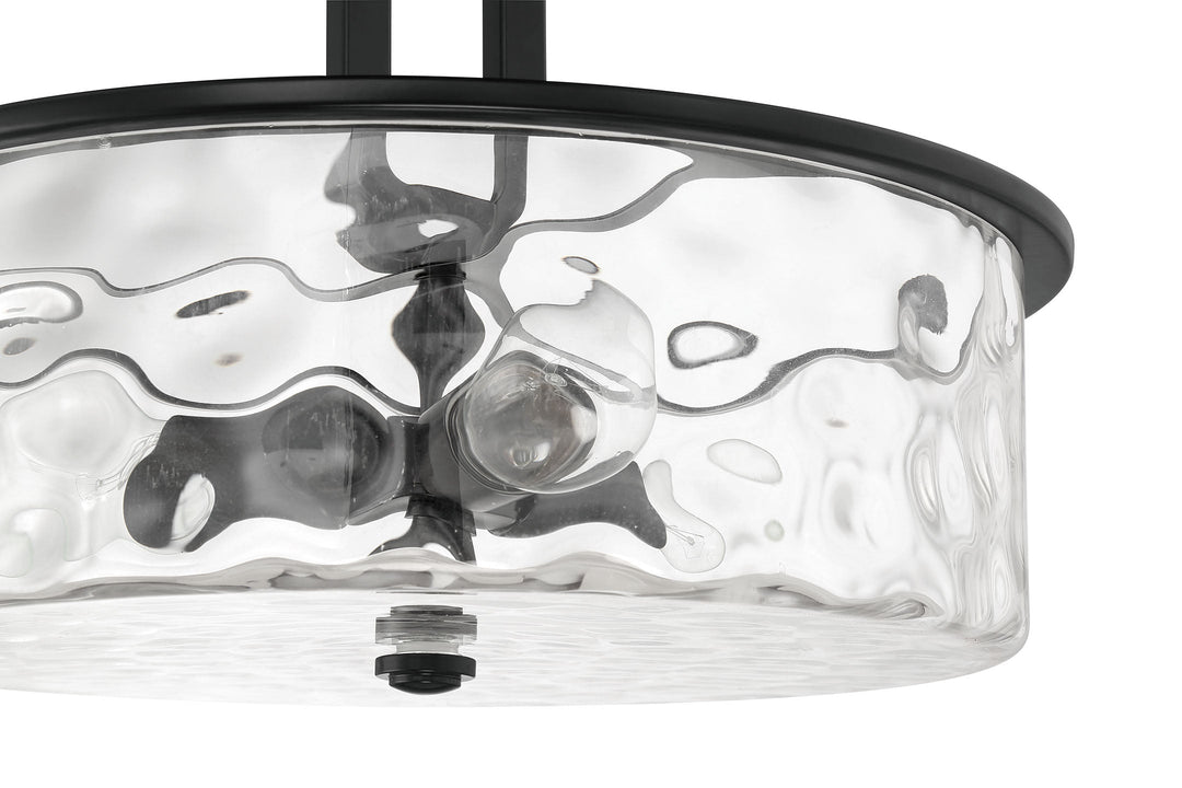 Collins 3 Light Pendant in Flat Black Pendant Craftmade