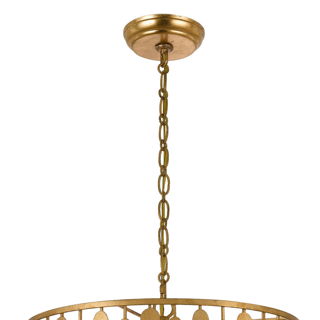 Crystorama Crystorama Layla 5 Light Antique Gold Chandelier