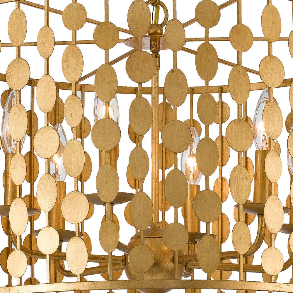 Crystorama Crystorama Layla 6 Light Antique Gold Chandelier