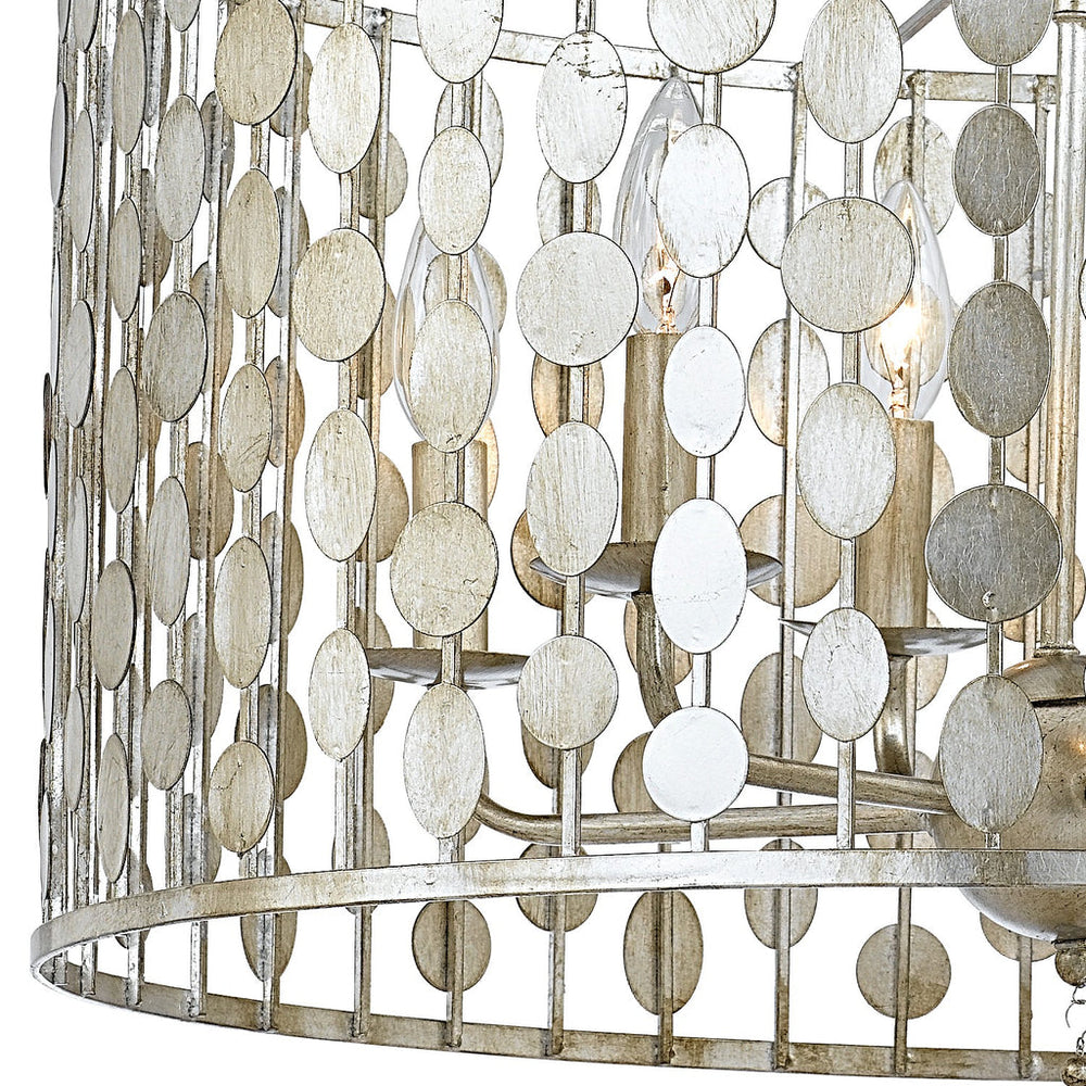 Crystorama Crystorama Layla 6 Light Antique Silver Chandelier